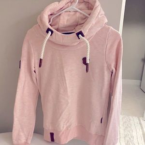 Naketano heathered pink hoodie